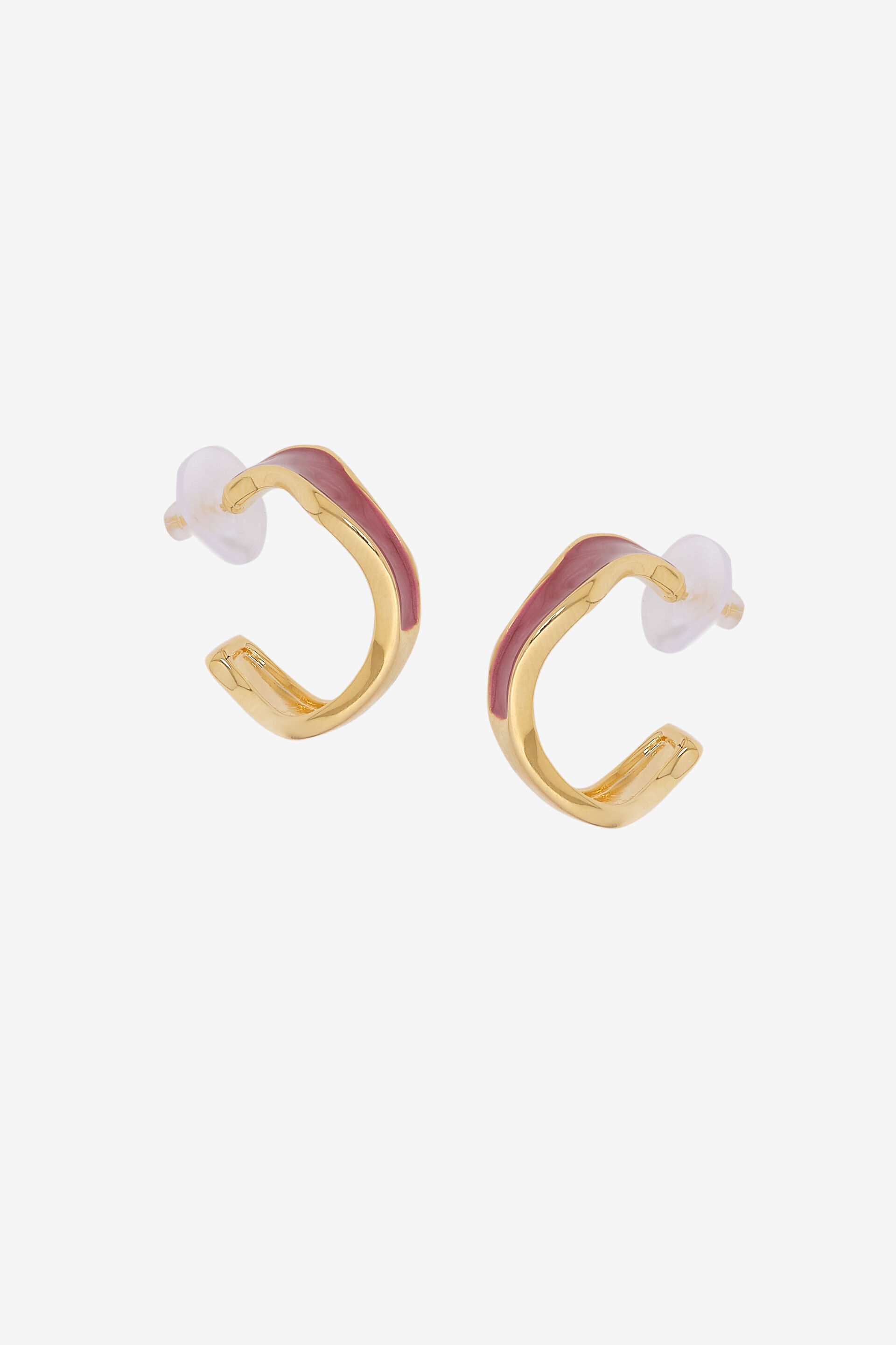 Red Crinkle Hoops, , image 2